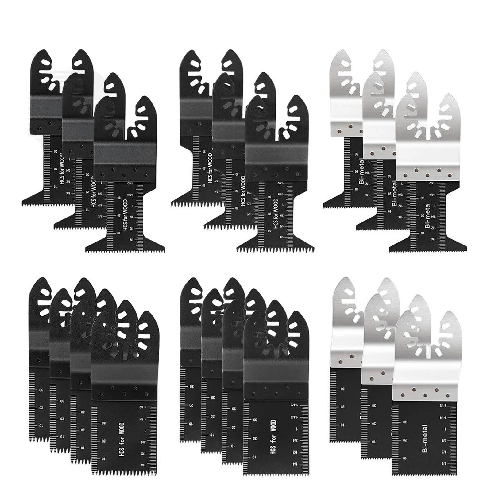 20x 34-44mm Oszillierende Universal Multi Tool Klingen Sägeblatt Holz Metall Cutter
