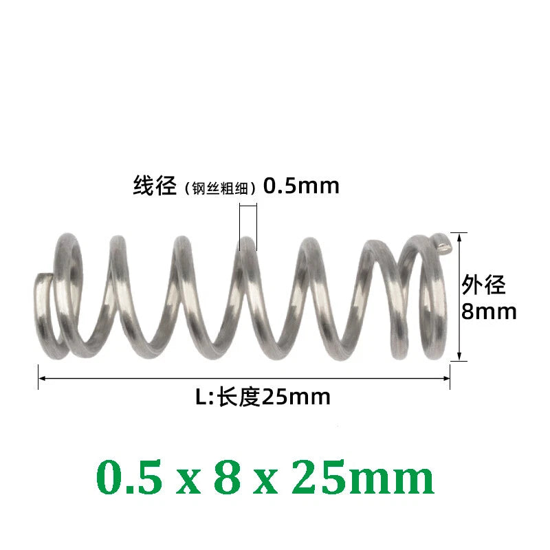 Compression Spring 0.2-0.5mm Wire Diameter Pressure Small Spring Stainless Steel