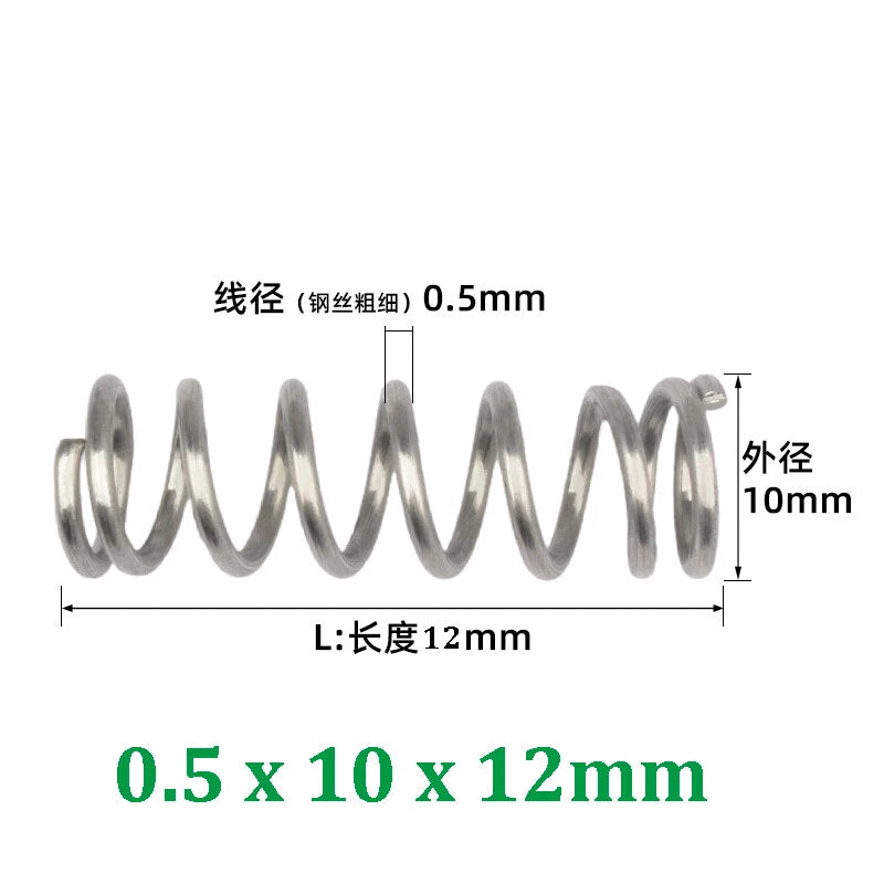 Compression Spring 0.2-0.5mm Wire Diameter Pressure Small Spring Stainless Steel