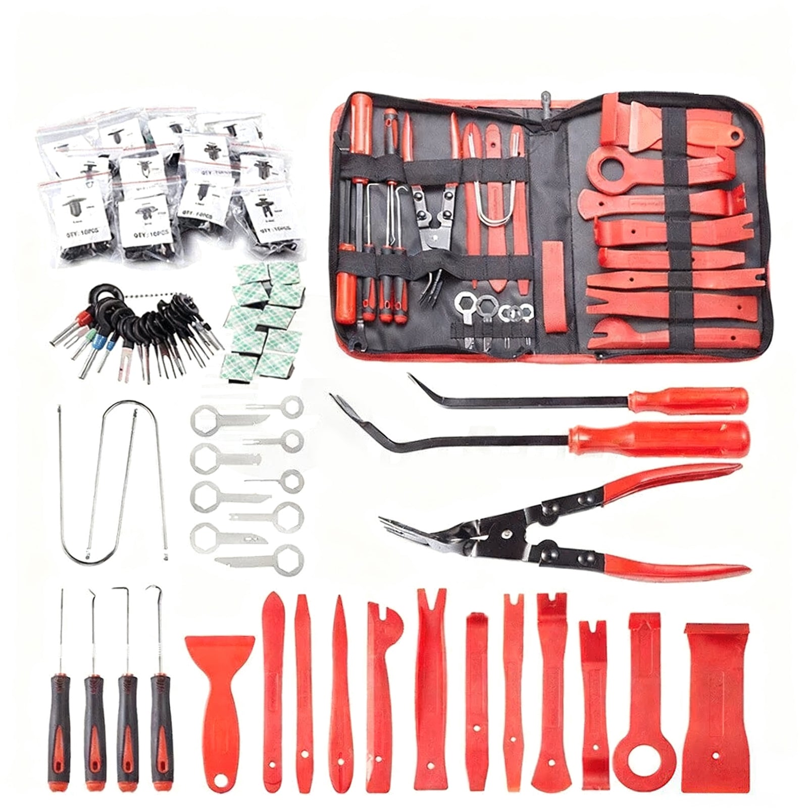 238Pcs Car Trim Removal Pry Tool Molding Kit Panel Door Dash Interior Clip Set