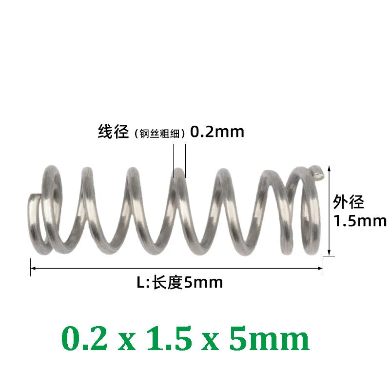 Compression Spring 0.2-0.5mm Wire Diameter Pressure Small Spring Stainless Steel