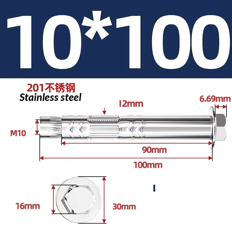 Stainless Steel Masonry Concrete Expansion Anchor Bolt — M6 M8 M10 M12 M16 | 304 & 201 SS