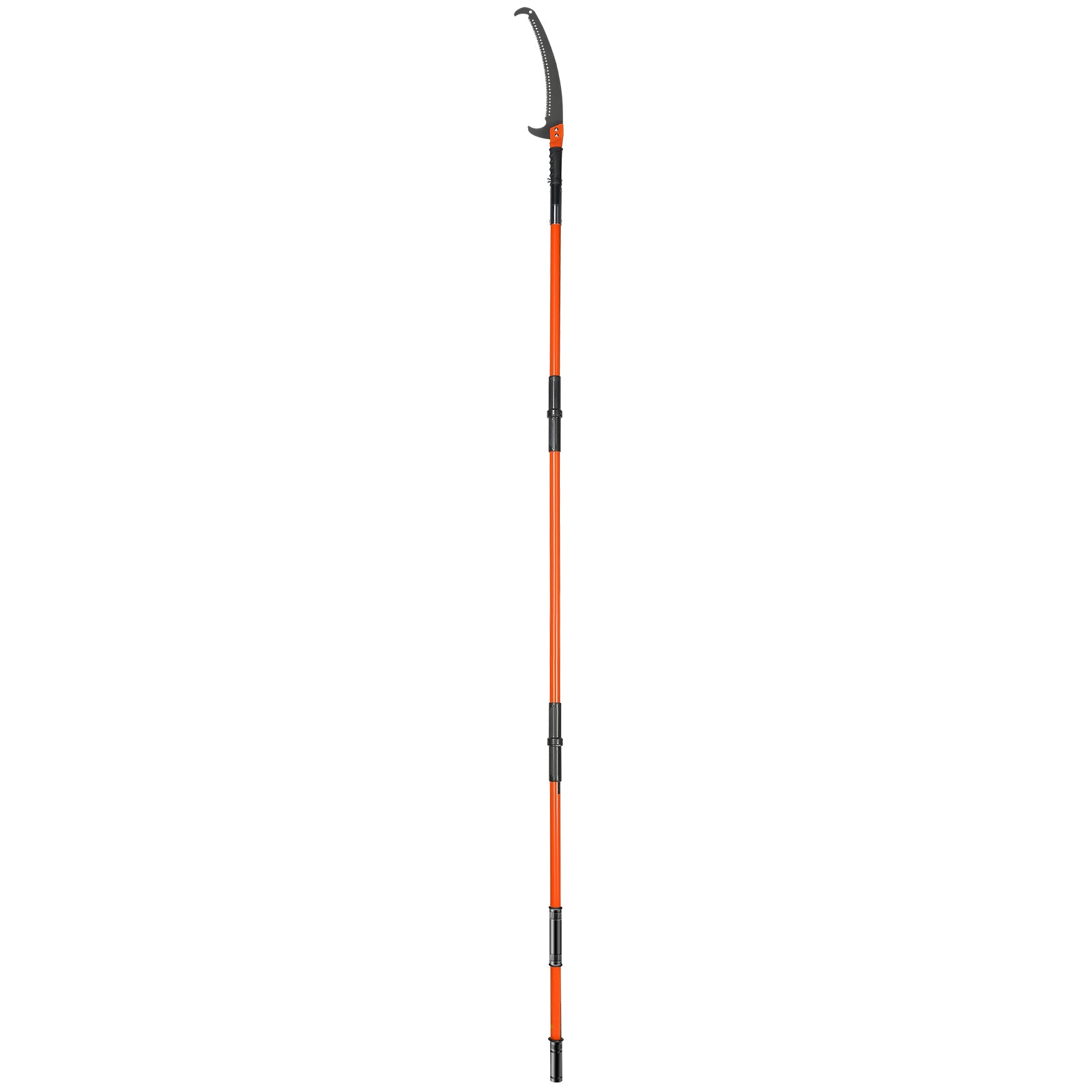 Manual Pole Saw – 7.3–27 ft Extendable Tree Pruner | Lightweight 11 lbs, Double-Lock Fiberglass Poles & Teflon Steel Blade