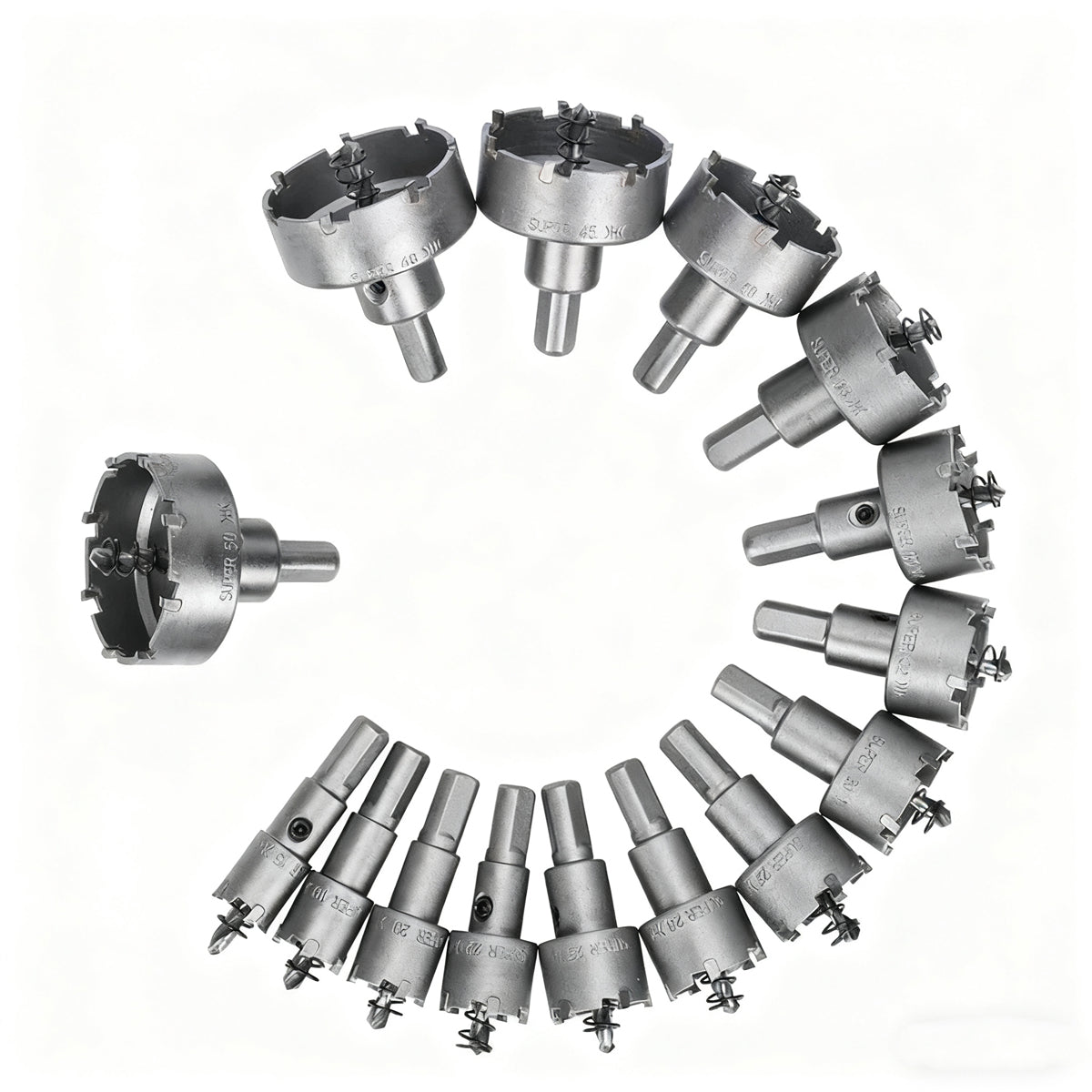 13Pcs Hartmetall Spitze TCT Loch Sah Cutter Bohrer Set Für Stahl Metall Holz 16-53mm