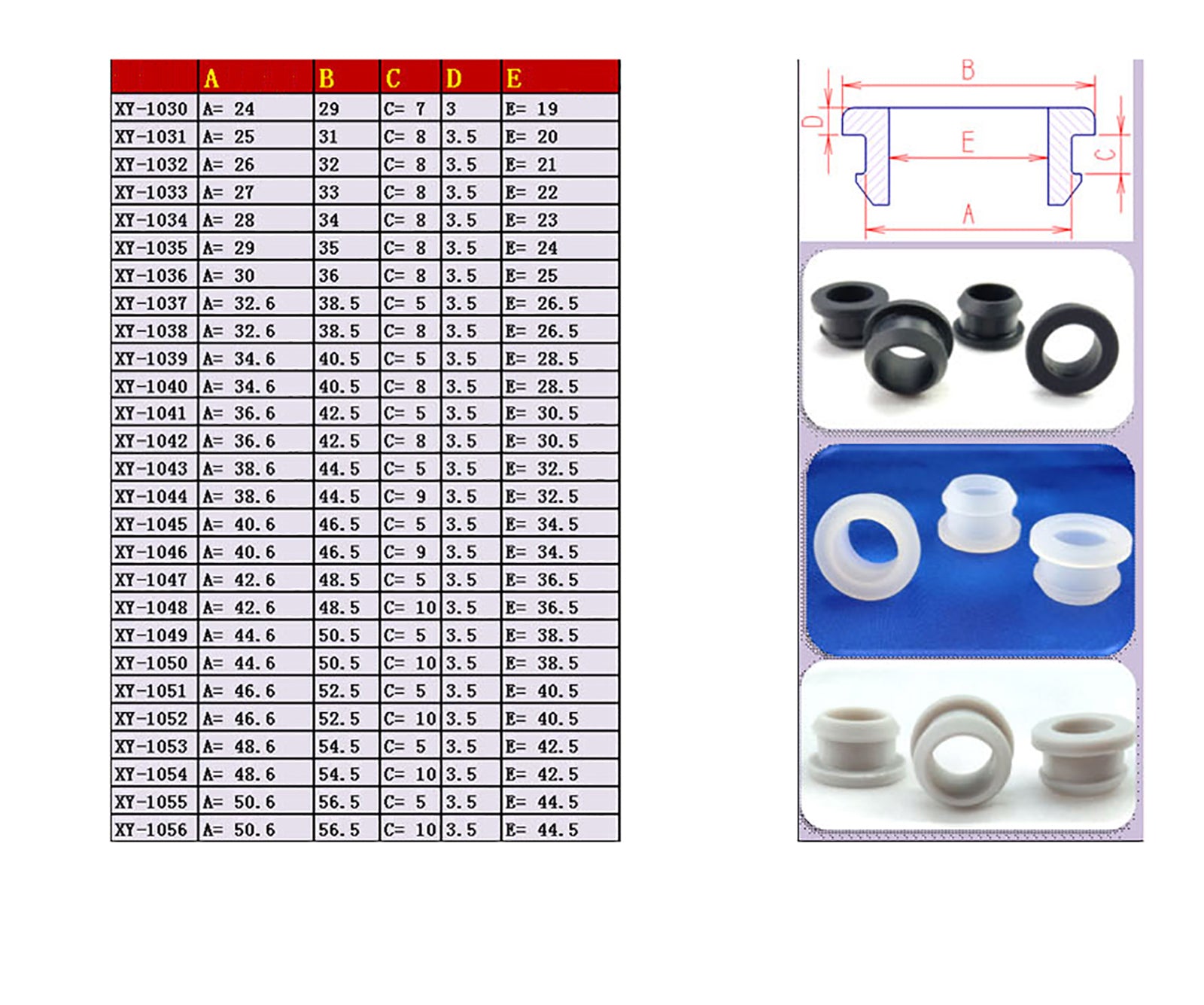 Snap-on Hole Plugs Silicone Rubber Wire Cover Protect Seal Insert Plug 4.5~30mm
