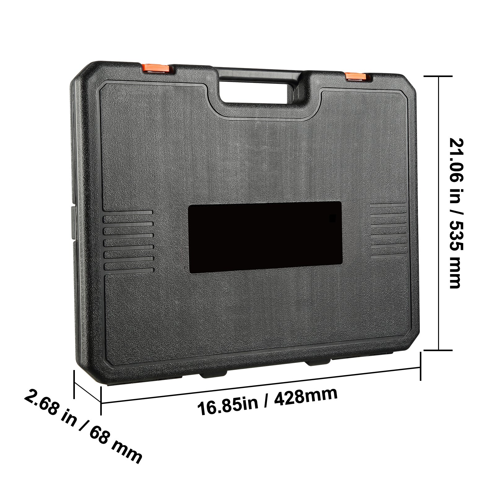 65‑Piece 1/2" Drive Impact Socket Set — SAE & Metric, 6‑Point Cr‑V Steel, Black Case