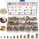 230x M4-M10 Threaded Inserts Nuts Set Hex Drive Fixing Type D Wood Screw Inserts