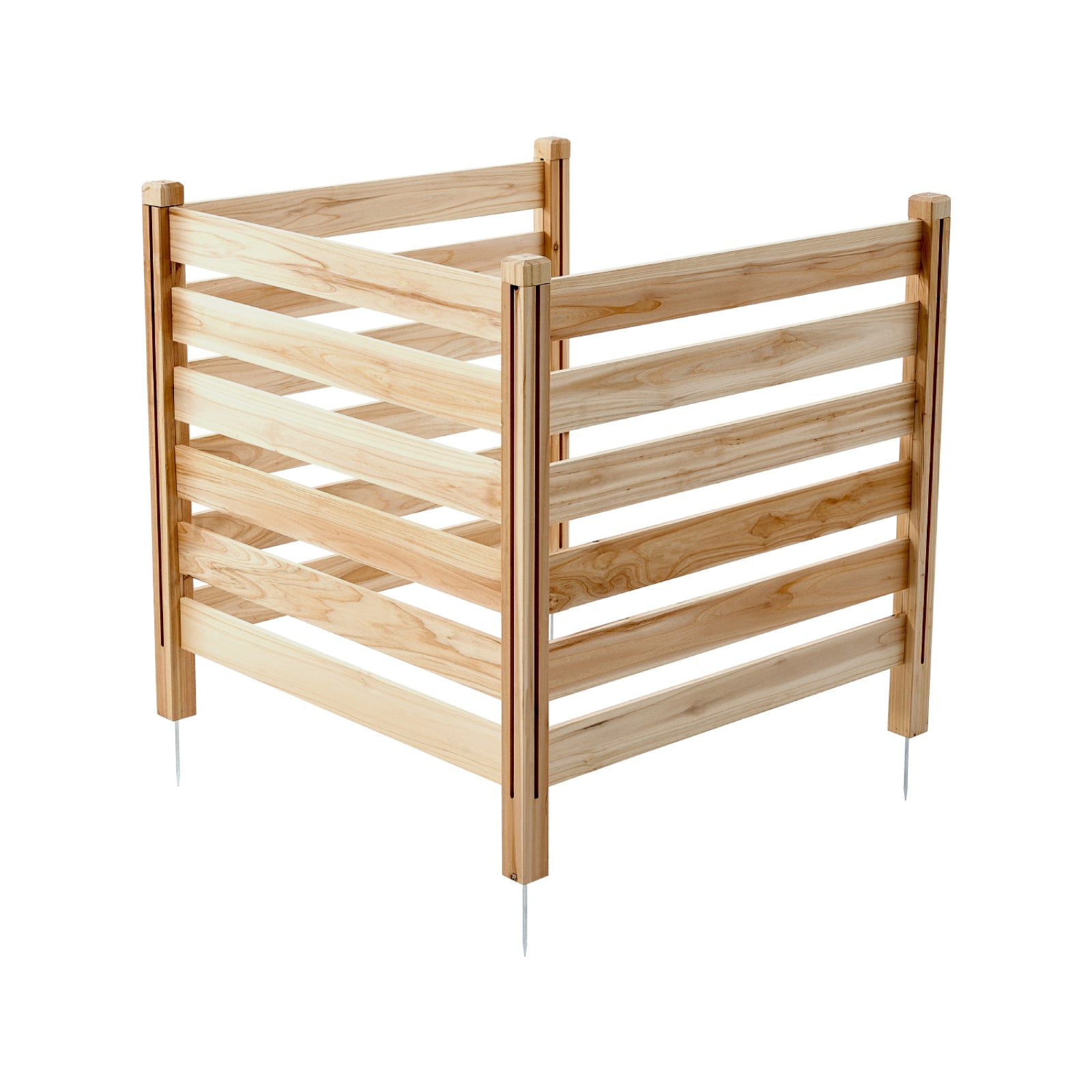 Wood Privacy Fence 3 Panels Slatted Air Conditioner Fence 36" W x 36" L