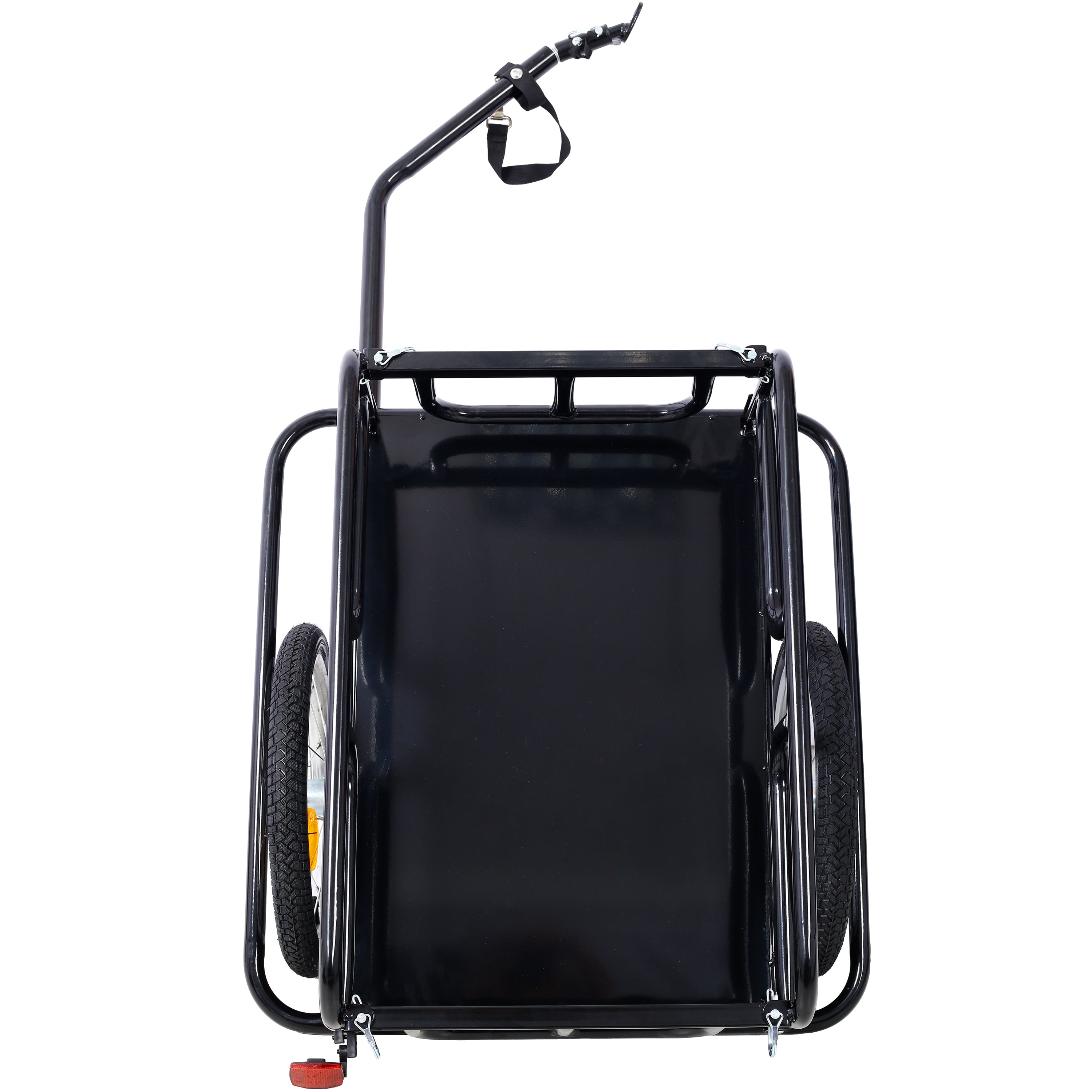 Foldable Bike Cargo Trailer with Universal Bike Hitch, Bicycle Wagon Trailer with 16" Wheels & Reflectors, Large Loading Bike Trailer Storage Cart