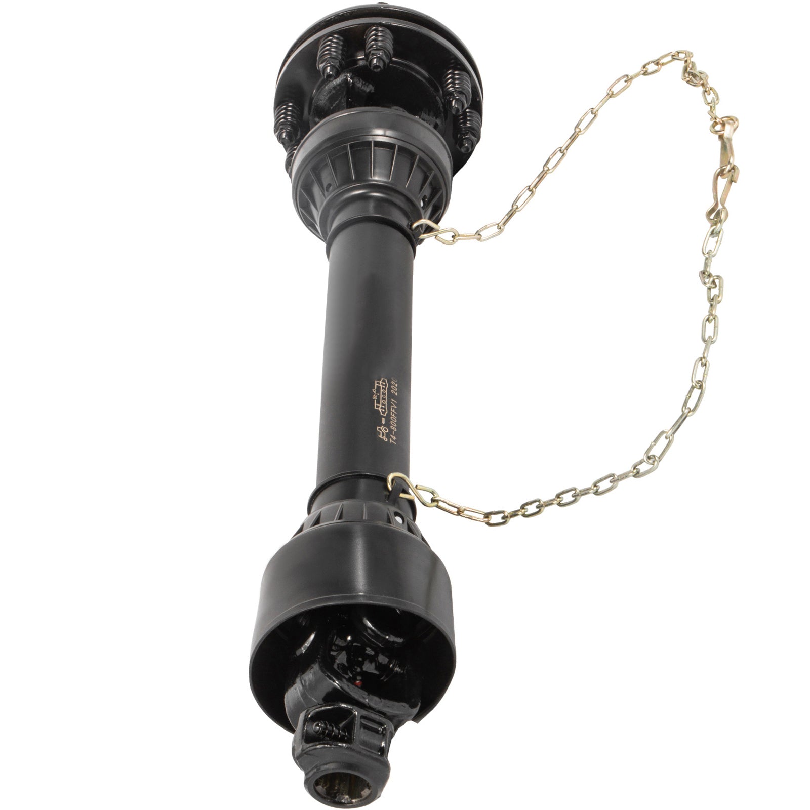 PTO Shaft, 1-3/8" PTO Drive Shaft, 6 Spline Both Ends PTO Driveline Shaft, Series 5 Tractor PTO Shaft, 43"-57" Brush Hog PTO Shaft, Black PTO Shaft w/Slip Clutch for Bush Hog/Finish Mower