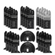 24Pcs Oscillating Saw Blades 34-88mm Set Universal Multi Tool Wood Metal Cutter