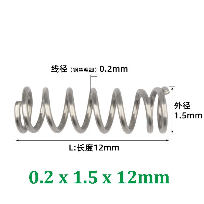 Compression Spring 0.2-0.5mm Wire Diameter Pressure Small Spring Stainless Steel
