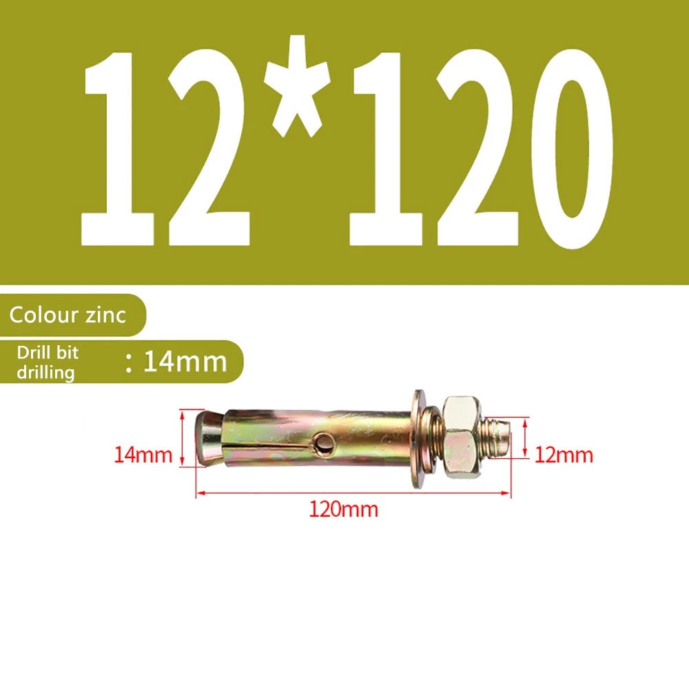 Masonry Concrete Expansion Bolts — Carbon Steel Wall Anchor Screws M6 to M20