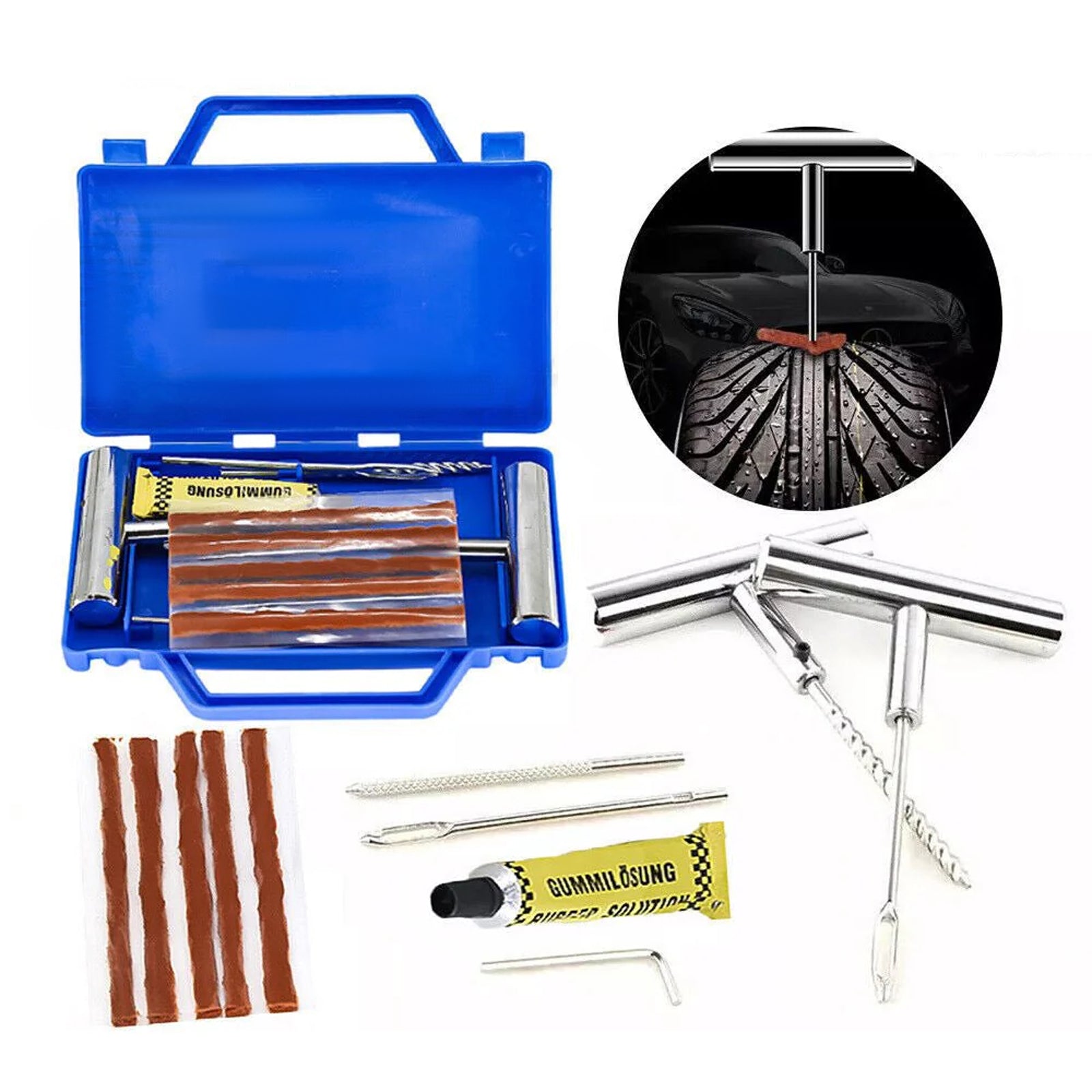 Car Tire Repair Kit Car Puncture Repair Kit Vulcanizing Tool Motorcycle Repair Kit