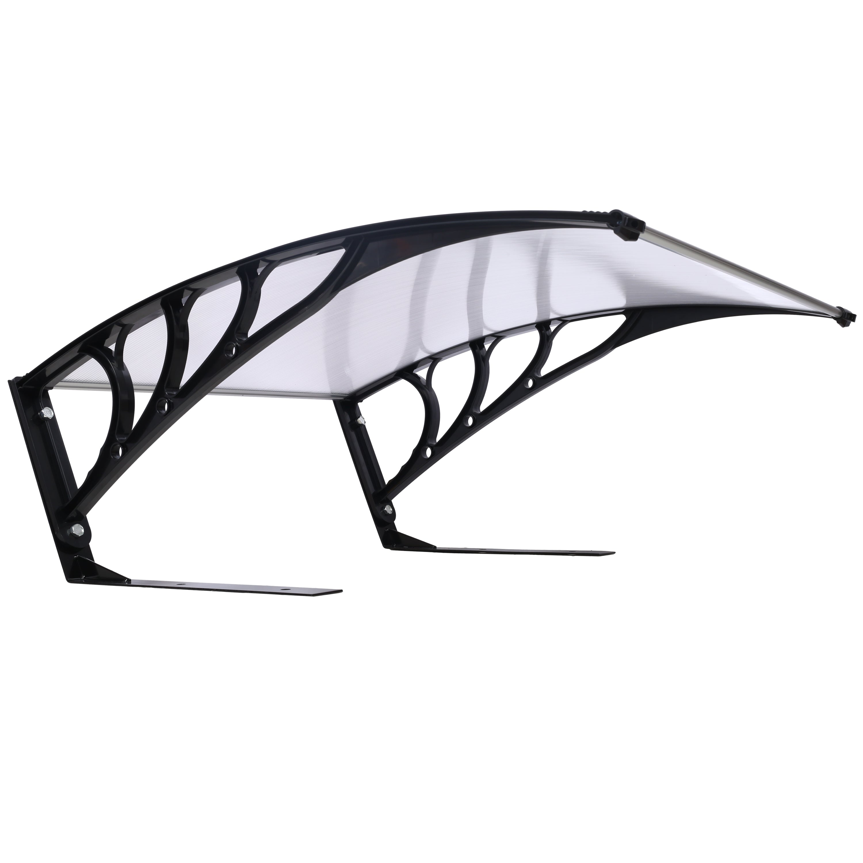Robotic Lawn Mower Garage – Polycarbonate Canopy Shade Cover, 40.5" x 32.5" x 17.4", Black