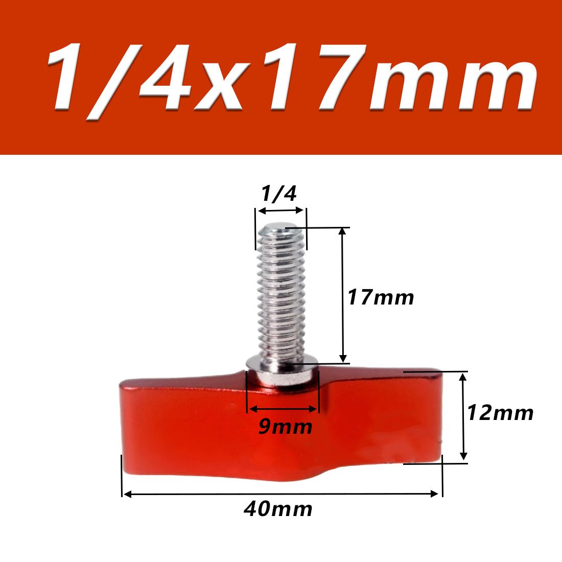 1/4 M4 M5 M6 Clamping Thumb Screw Tee Wing Knob Head Hand Grip Bolt Aluminum - HomeDIYer
