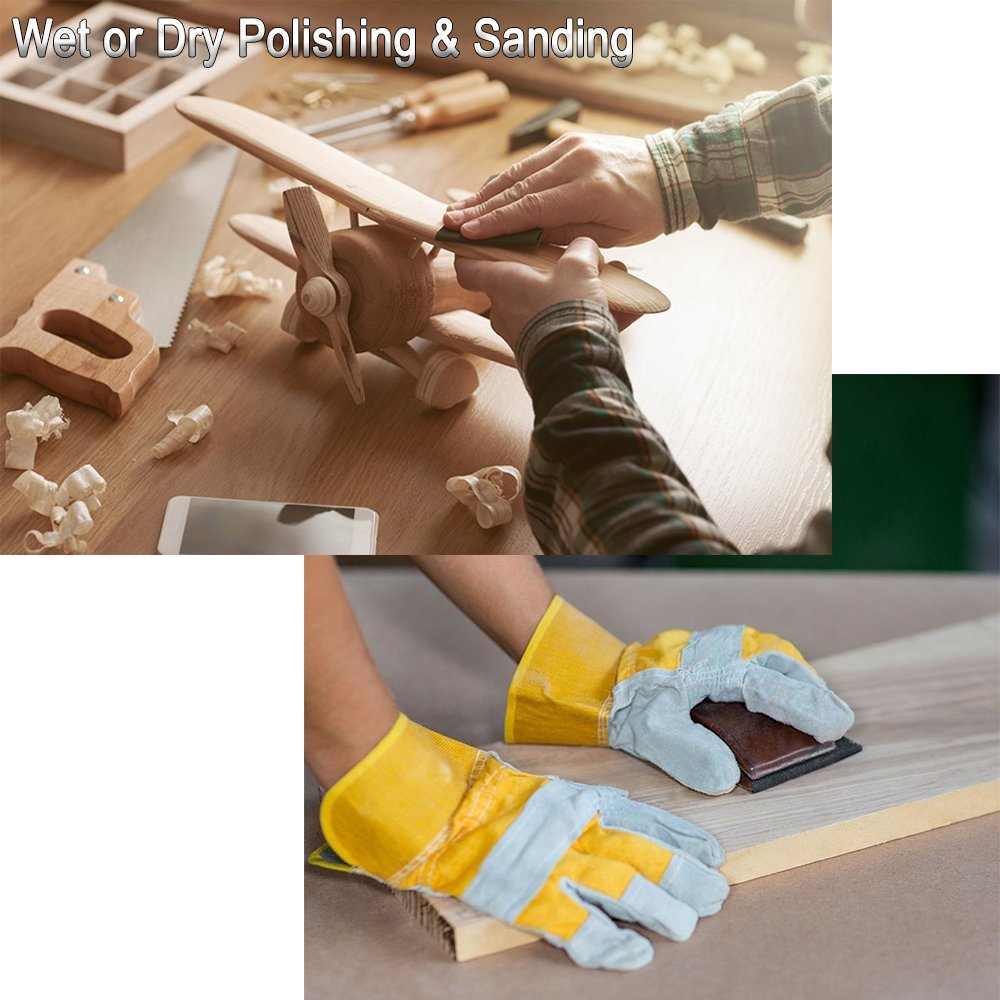 Dry Sandpaper 120 180 240 320 400 600Grits White Sand Paper for Automotive Wood Furniture Metal Electronics Polishing Grinding - HomeDIYer