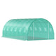 20ft x 10ft x 7ft Walk‑In Tunnel Greenhouse — Galvanized Steel Frame Roll‑Up Windows & Zippered Doors Green
