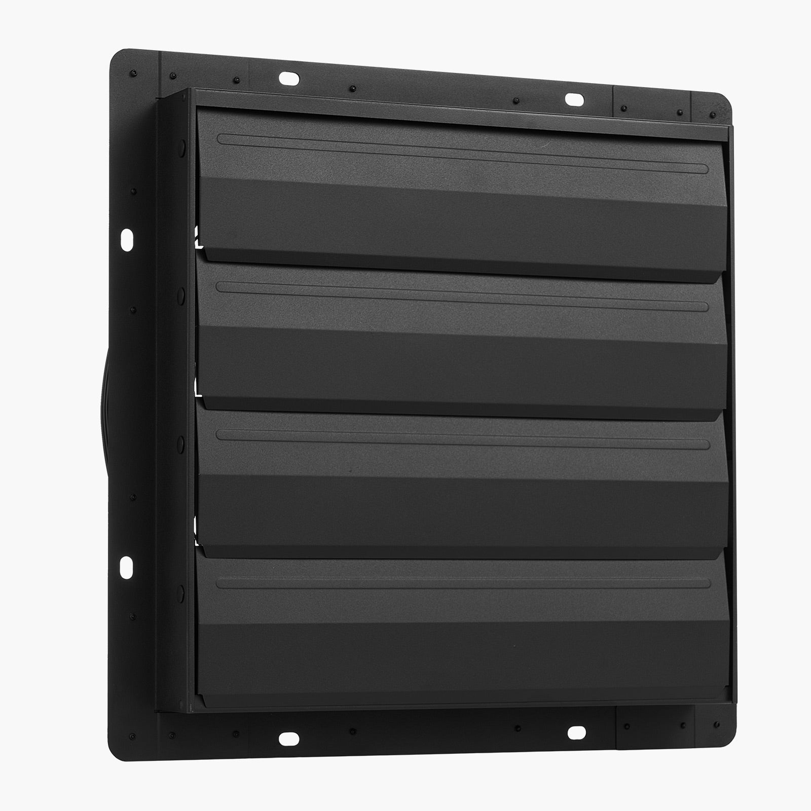 16" Shutter Exhaust Fan – Smart Variable Speed Temp Control, 2900 CFM, EC Motor, Timer for Shed, Garage, Greenhouse (Black)