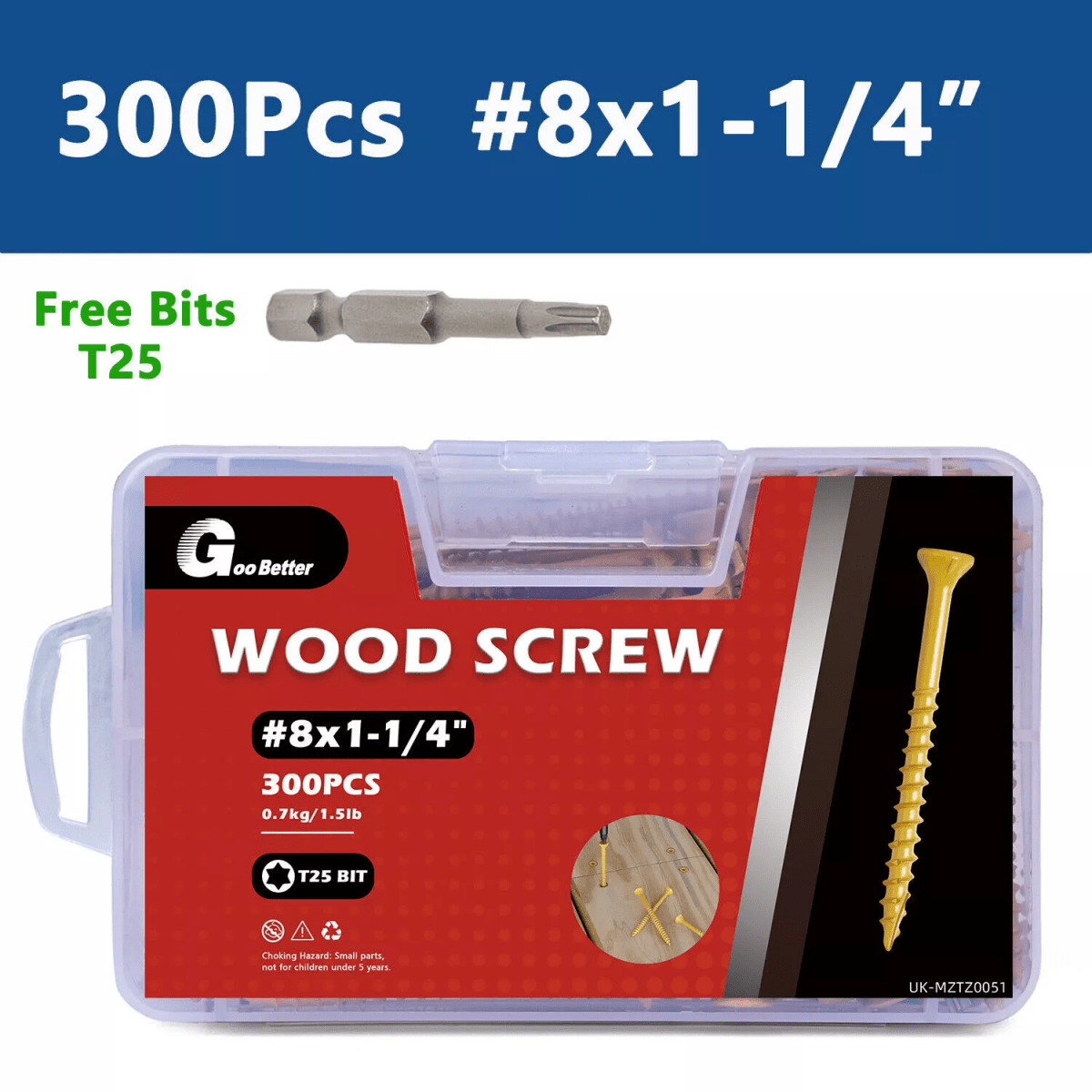 20 - 1000Pcs Deck Screws T25 Torx Self Tapping Wood Screws Exterior Deck Screws - HomeDIYer