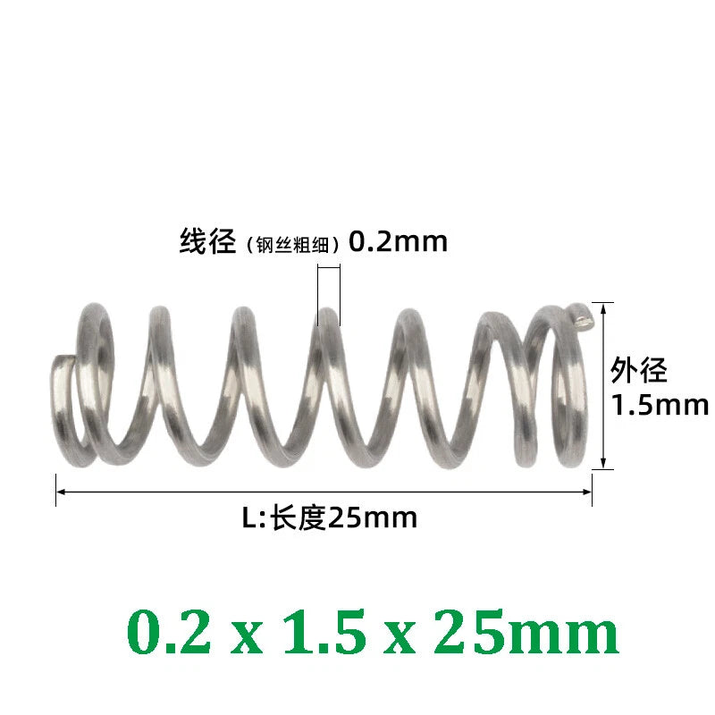 Compression Spring 0.2-0.5mm Wire Diameter Pressure Small Spring Stainless Steel