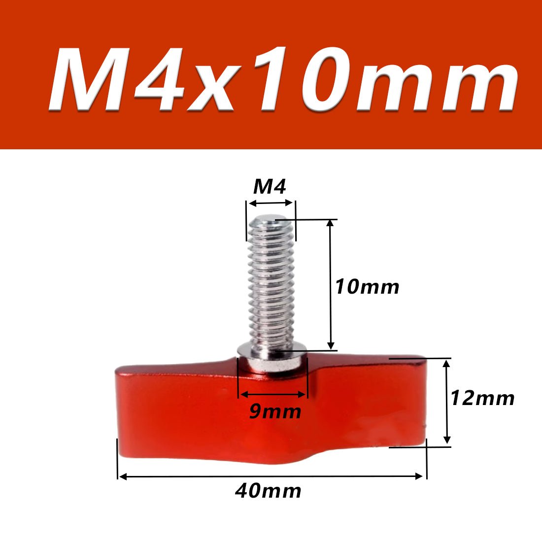 1/4 M4 M5 M6 Clamping Thumb Screw Tee Wing Knob Head Hand Grip Bolt Aluminum - HomeDIYer