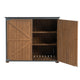 Outdoor Storage Cabinet 50.4"L X 26.8"W X 41"H, Garden Shed Tool Shed with Metal Frame Structure for Backyard Garden Patio Lawn (Brown) 