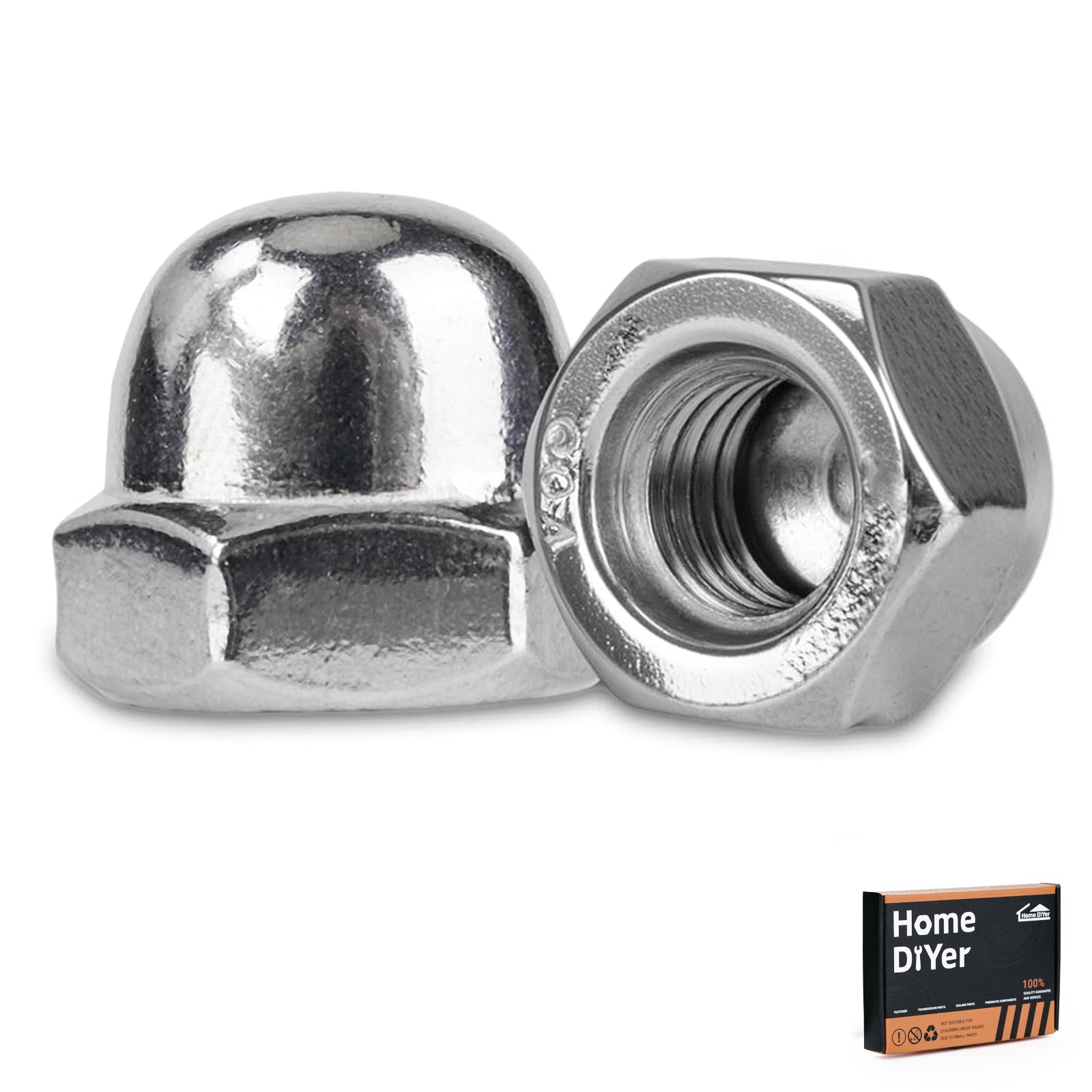 A2-70 Stainless Steel Dome Nuts – Domed Acorn Hex Nuts M3 to M12 | DIN1587