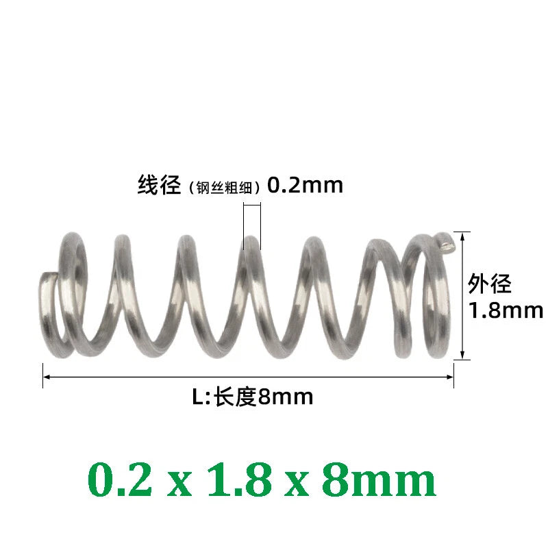 Compression Spring 0.2-0.5mm Wire Diameter Pressure Small Spring Stainless Steel