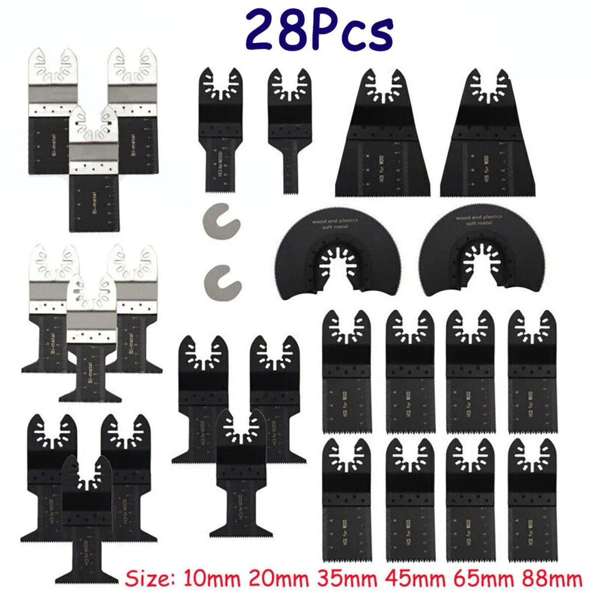 28x Universal Oscillating Saw Blades Multitool Wood Metal Cutter For Dewalt Fein - HomeDIYer