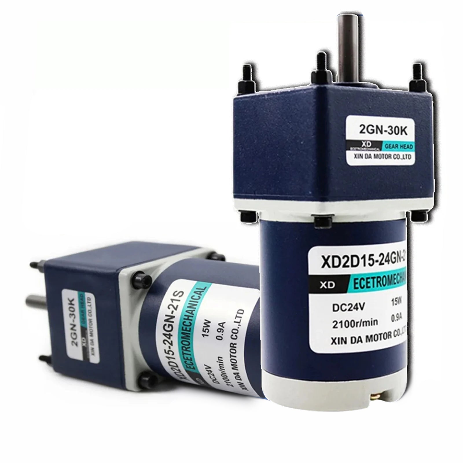 2D15GN-C Gear Motor DC 12V/24V 10-600RPM 15W Gearbox Reduction Motor Reversible