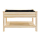 Raised Garden Bed 48x23x31.1" – Elevated Wood Planter with Water Collection Tray & Storage Shelf