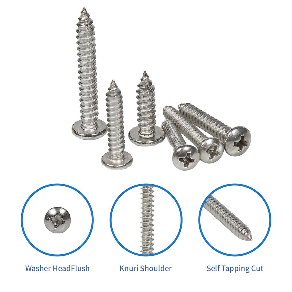 620Pcs Stainless Steel Pan Head Tapping Self Wood Screws Assortment Set - HomeDIYer