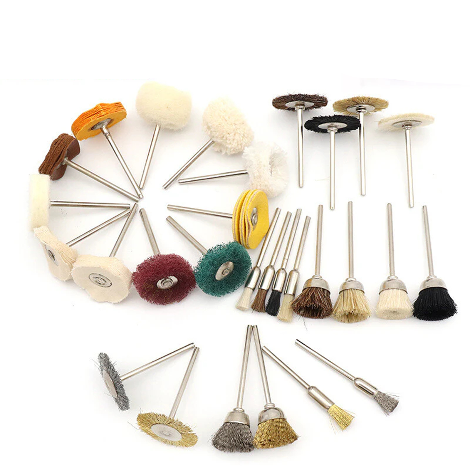 2.35mm Shank Polishing Buffing Wheel Brush Pad For Grinder Drill Bit Rotary Tool