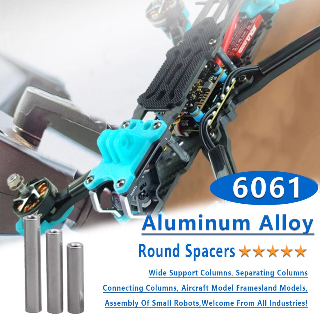 M2 M2.5 M3 Aluminum Alloy Thread Sleeve Rod Bar Stud Round Connector Tube Long Nuts - HomeDIYer