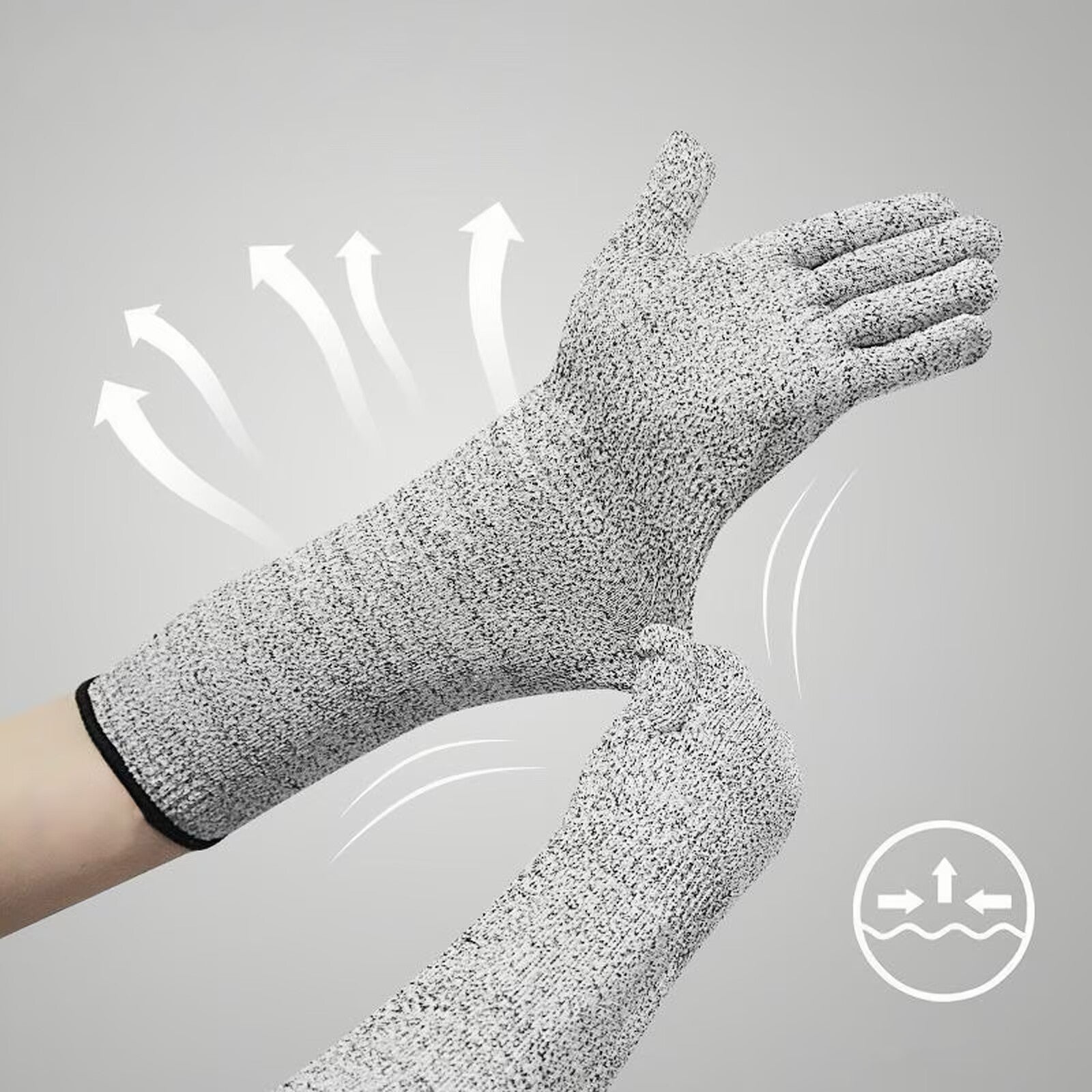 Level 5 Cut Resistant Gloves with Anti-Vibration & Sleeves