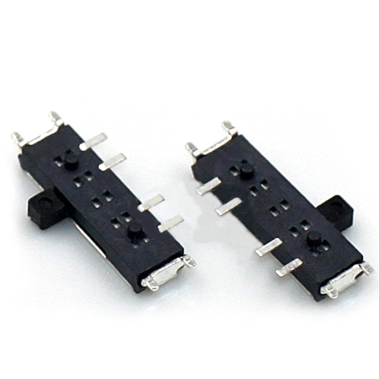 8-Pin 3-Position ON-OFF-ON Mini Horizontal Slide Switch SMD SMT — Pack of 5/10/15/20