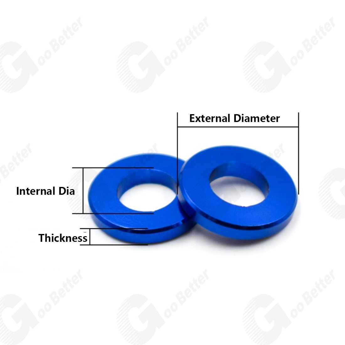 Aluminium Anodised M3 M4 M5 Metric Colourful Flat Washer Spacer Gasket - HomeDIYer