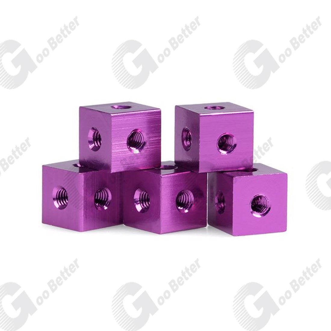 M3 Cube Connector Aluminium Fixing Bracket 10mm Square Spacer Standoff Tee 6 way - HomeDIYer