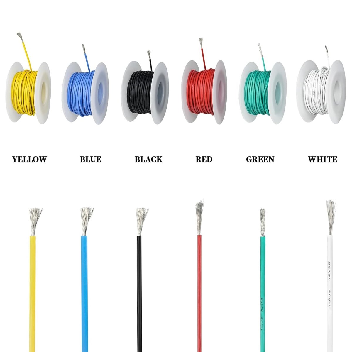 14 16 18 20 22 Gauge Solid Core Wire, 14 AWG Electrical Hookup Wire 98.4ft, 16.4ft Each Spool 6 Colors, Flexible Tinned Copper Wire for Landscape Automotive Wire LED Lighting Strips - HomeDIYer