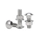 Stainless Steel A2 Carriage Bolts with Flange Nuts — M3 to M12 Cup Square Coach Screws Set