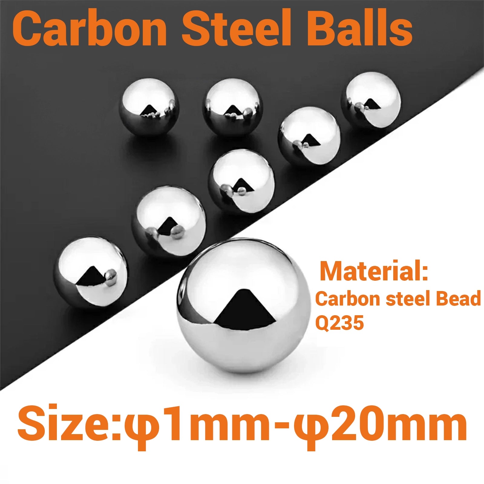 100Pcs Carbon Steel Balls High Precision Solid Bearing Beads Smooth Ball Dia 1 - 20mm - HomeDIYer