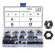 350 Pcs Metric Carbon Steel Black Hex Nuts Assortment Set M2 M2.5 M3 M4 M5-M12