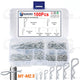 100Pcs R Clips Zinc Plated Retaining Split Beta Pins Assortment for Clevis Pins