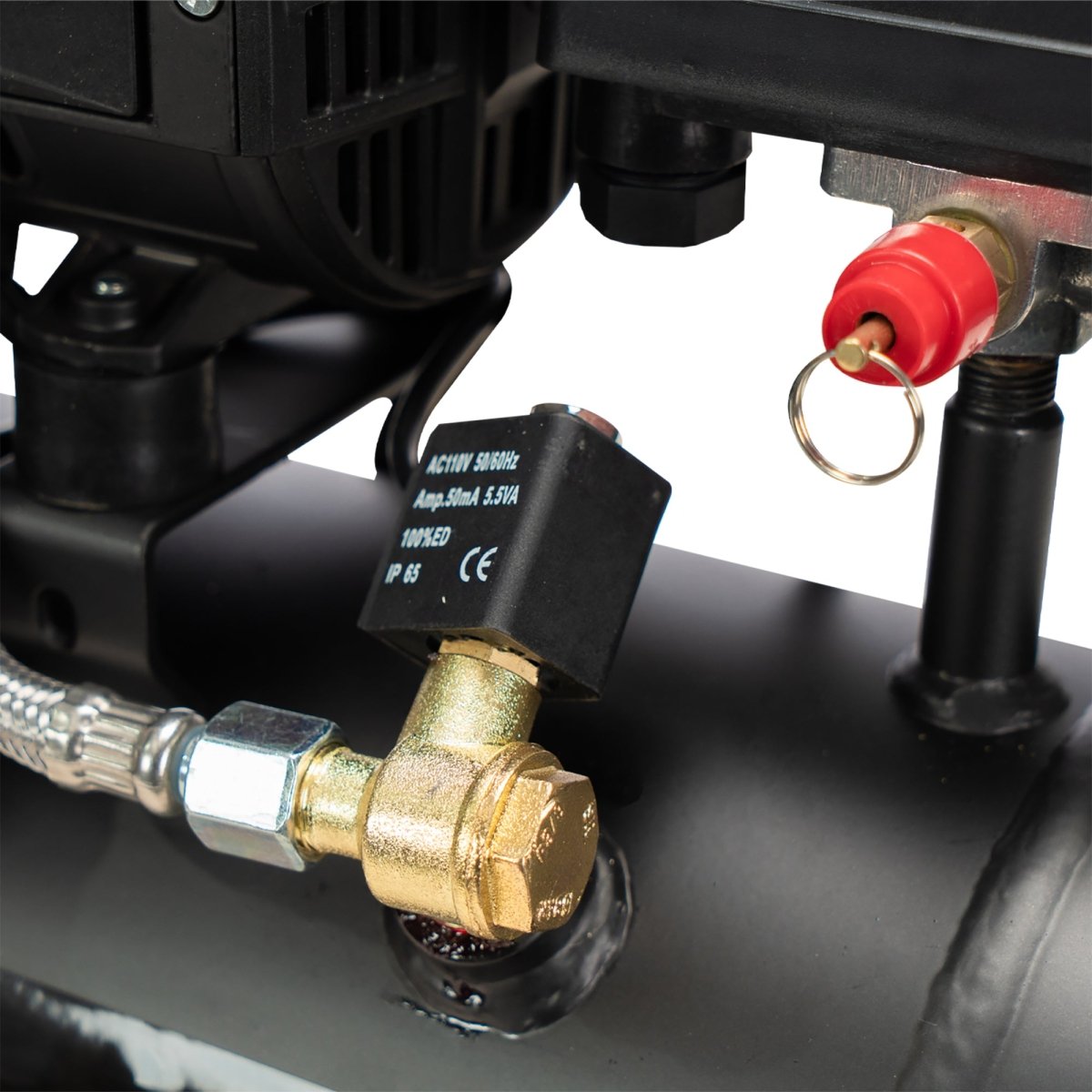 2 Gallon Oil Free Air Compressor, 1.0HP, Max.115 PSI Pressure, 65dB Ultra Quiet Compressor for Auto Repair, Tire Inflation, Spray Painting, Woodwork Nailing - HomeDIYer