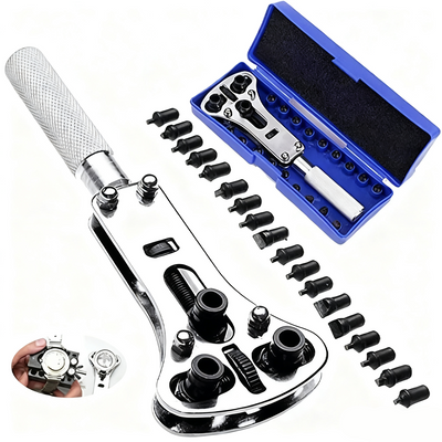 Watch Back Case Opener Screw Wrench Cover Remover Battery Change Repair Tool Kit