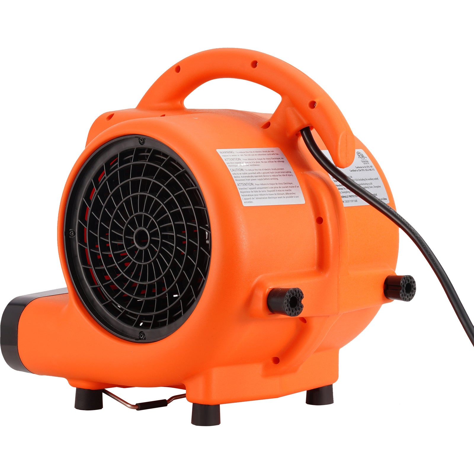 Floor Blower, 1/4 HP, 1000 CFM Air Mover for Drying and Cooling, Portable Carpet Dryer Fan with 4 Blowing Angles and Time Function, for Janitorial, Home, Commercial, Industrial Use, ETL Listed