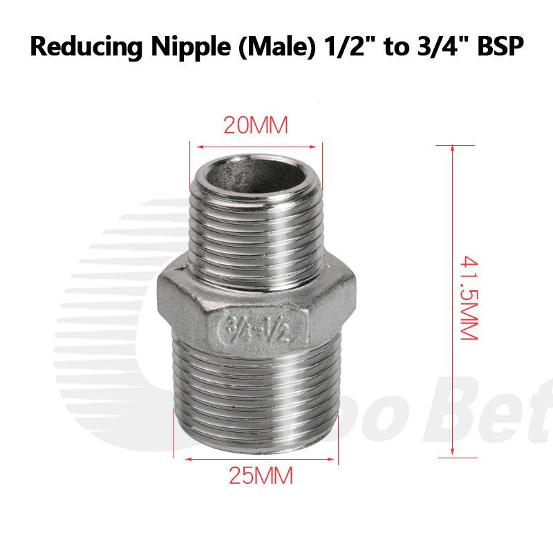 BSP Threaded Stainless Steel Pipe Fittings 304 — Elbow, Tee, Nipple, Socket & More