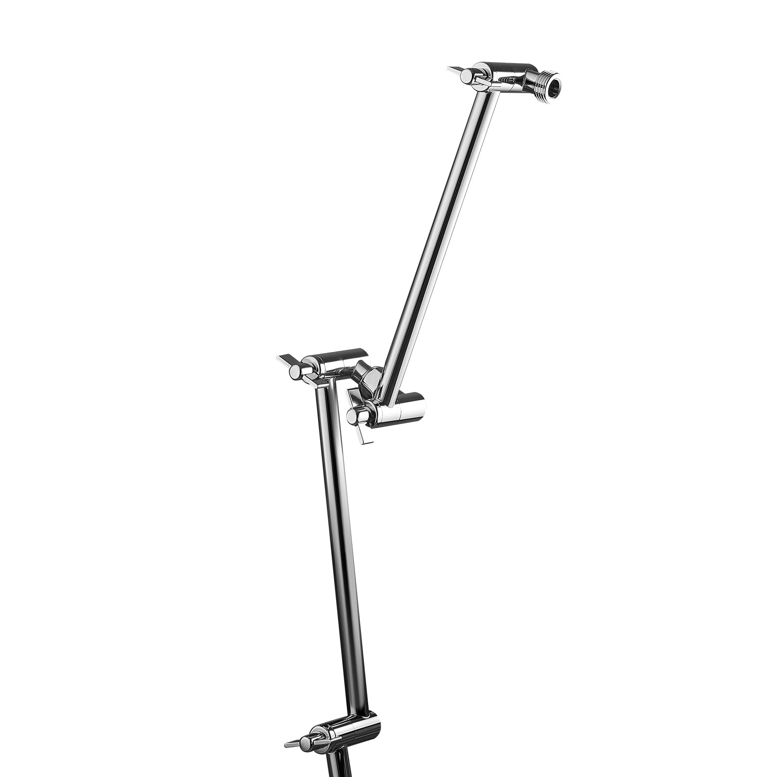 11” Adjustable Shower Arm Extension – 360° Swivel, G1/2 Universal Fit, Chrome