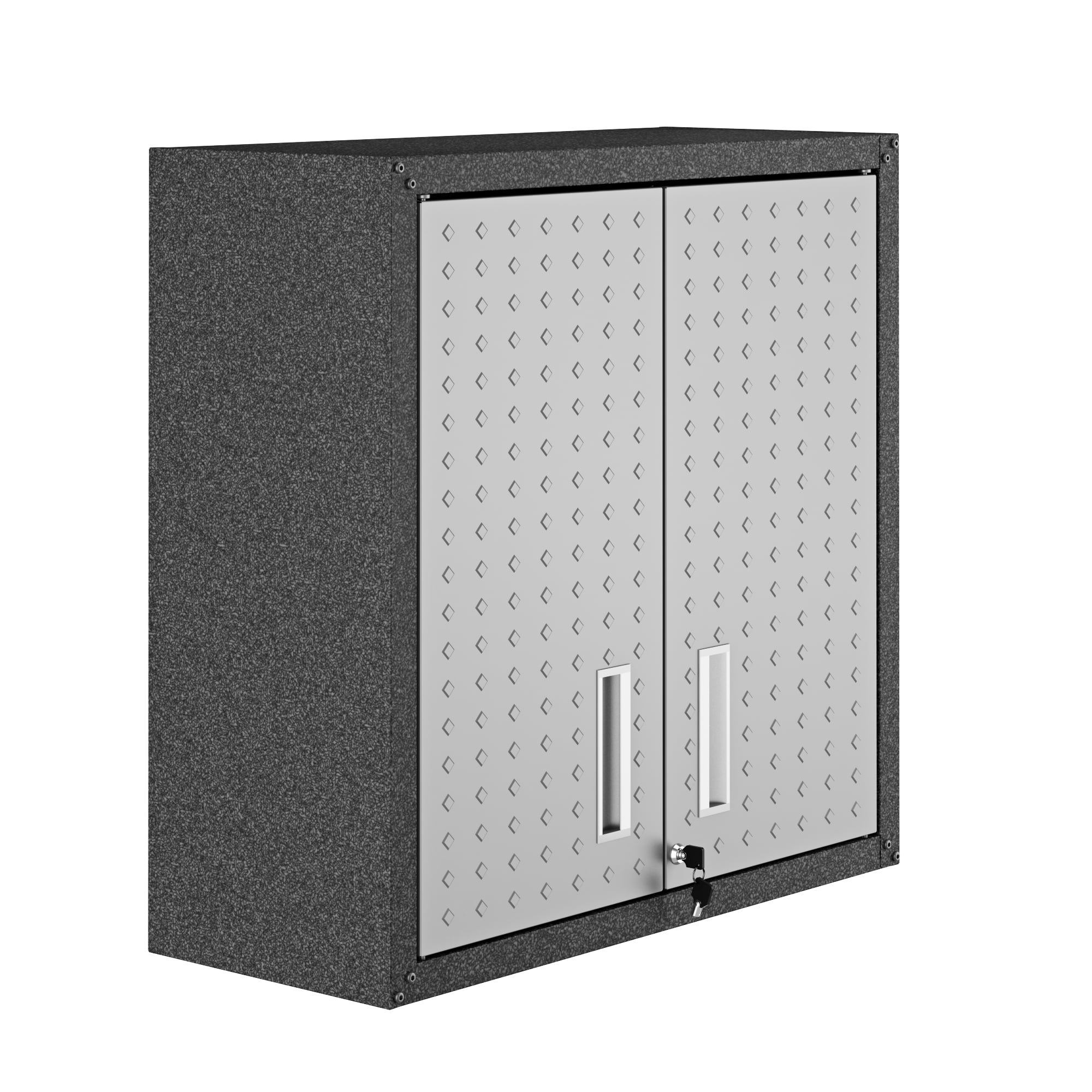 Floating Garage Cabinet in Dark Gray